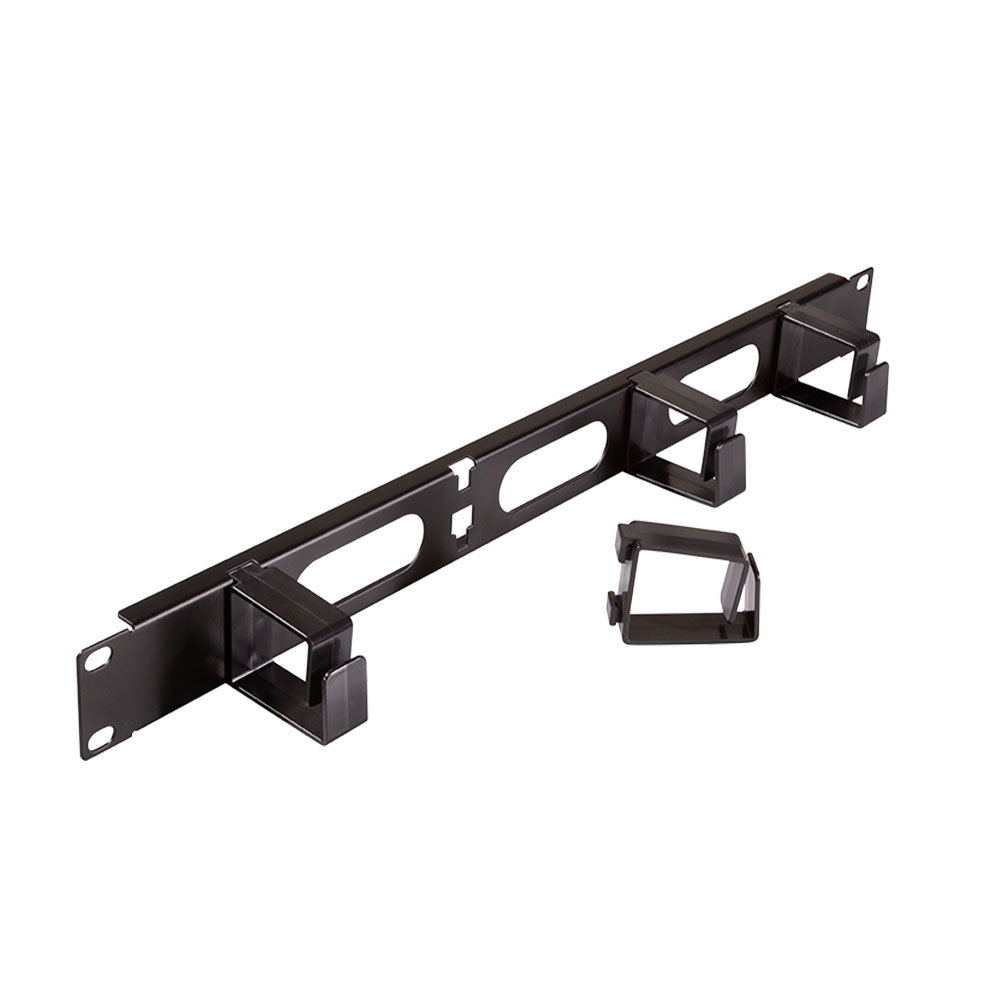 Pribor za ormare servera LogiLink LogiLink 19 Cable management panel 1 U with 4 cable rings and 3 cable openings, OR107B