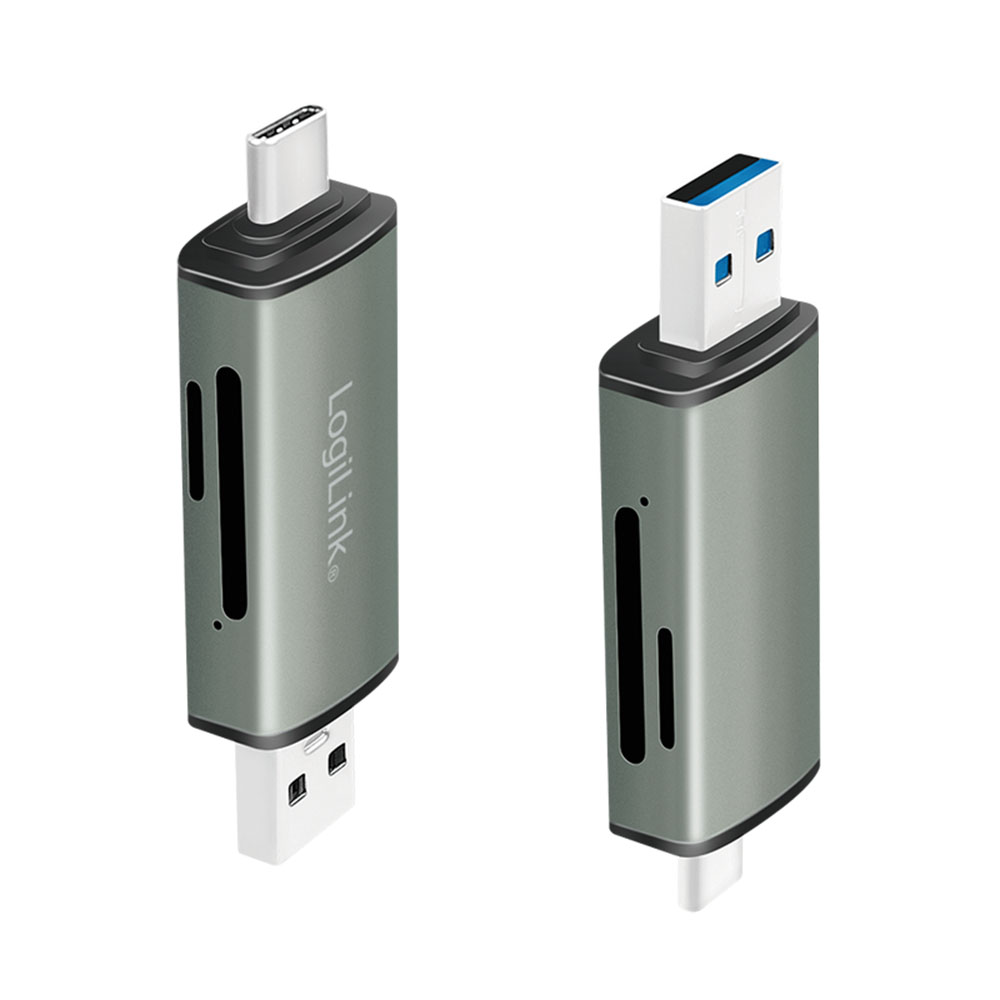 Čitač kartica LogiLink Logilink USB 3.2 Gen1 card reader, for SD and microSD card, aluminum case, CR0043