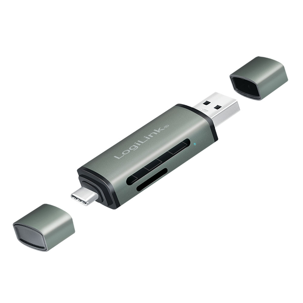 Čitač kartica LogiLink Logilink USB 3.2 Gen1 card reader, for SD and microSD card, aluminum case, CR0043