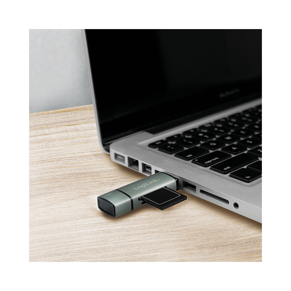 Čitač kartica LogiLink Logilink USB 3.2 Gen1 card reader, for SD and microSD card, aluminum case, CR0043