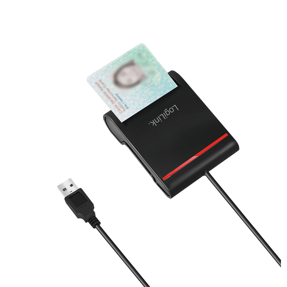 Čitač kartica LogiLink Logilink USB 2.0 card reader, for smart ID, black, CR0047