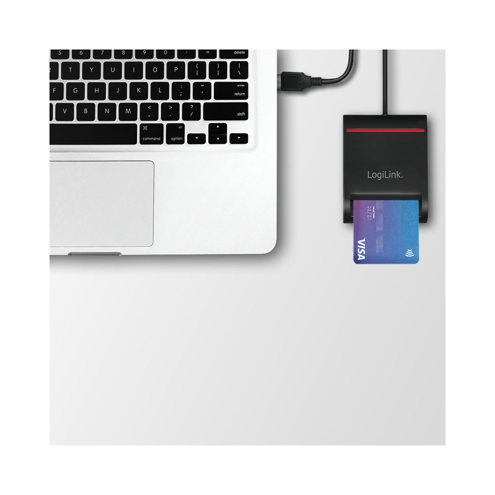 Čitač kartica LogiLink Logilink USB 2.0 card reader, for smart ID, black, CR0047