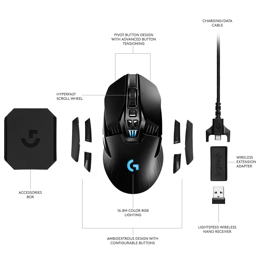 Miš Logitech Logitech G903 Lightspped Wireless graphite