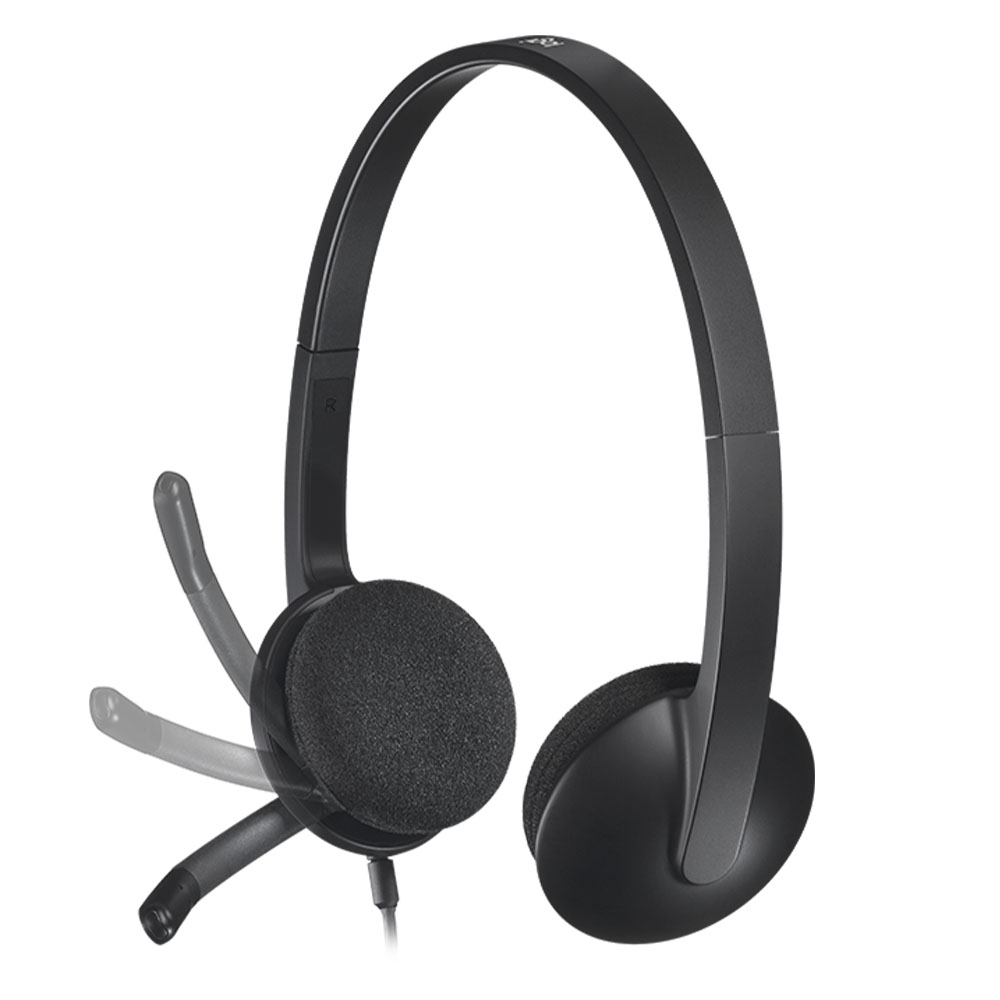 Slušalice Logitech Logitech H340 USB Computer Headset black 981 000509