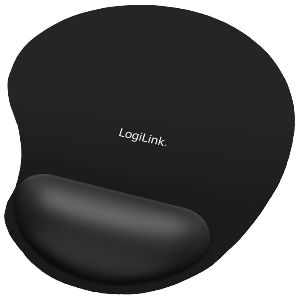 Podloga za miš LogiLink LogiLink Mousepad with gel wrist rest support, black, ID0027