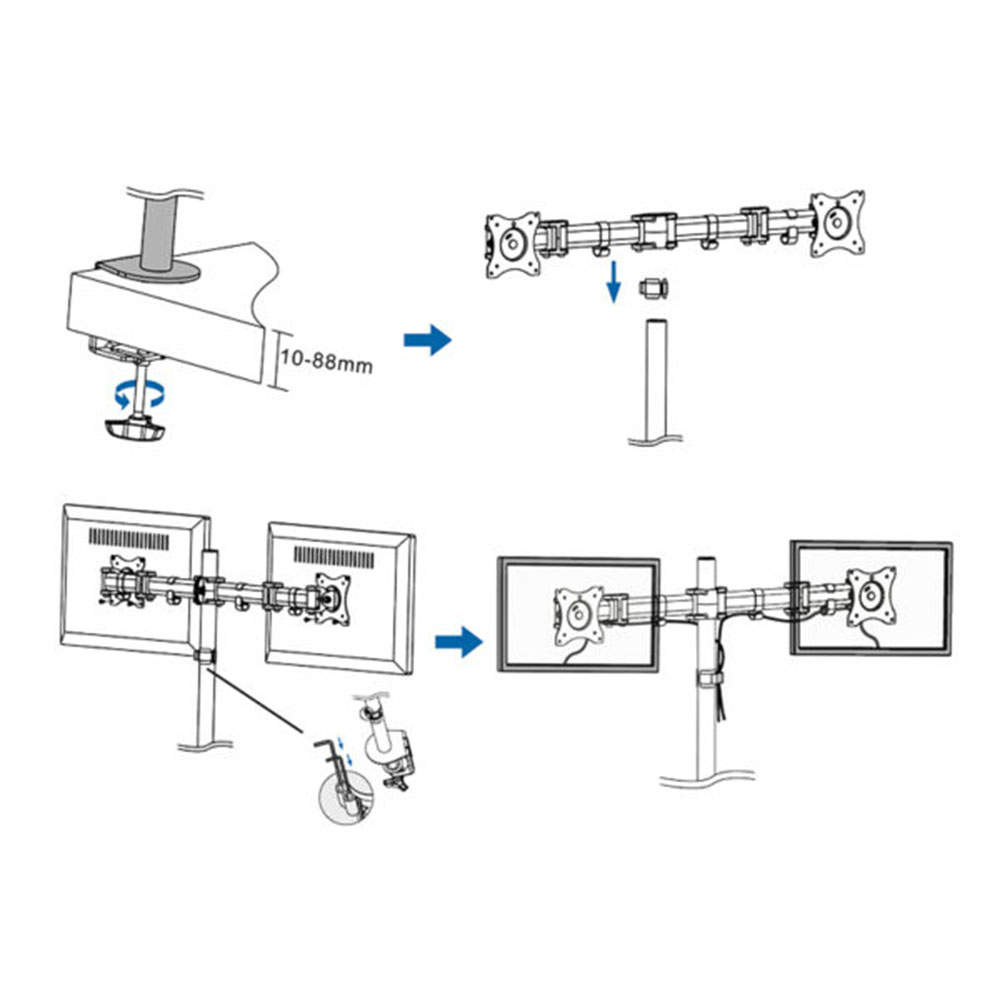 Nosač monitora LogiLink LogiLink Dual Monitor Mount - 13-27 inches, BP0022
