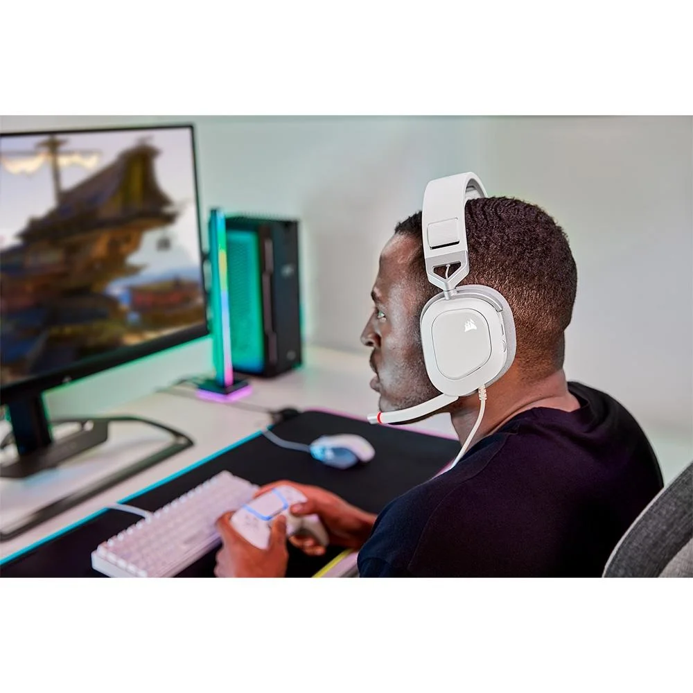 Slušalice Corsair Corsair HS80 RGB USB Wired Gaming Headset bela