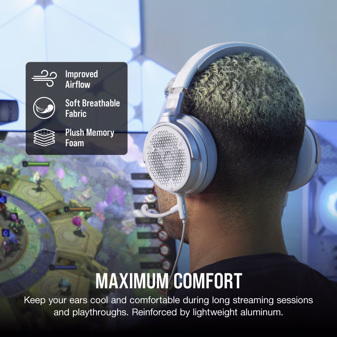 Slušalice Corsair Corsair VIRTUOSO PRO Zične Open Back Streaming Gaming Headset bela