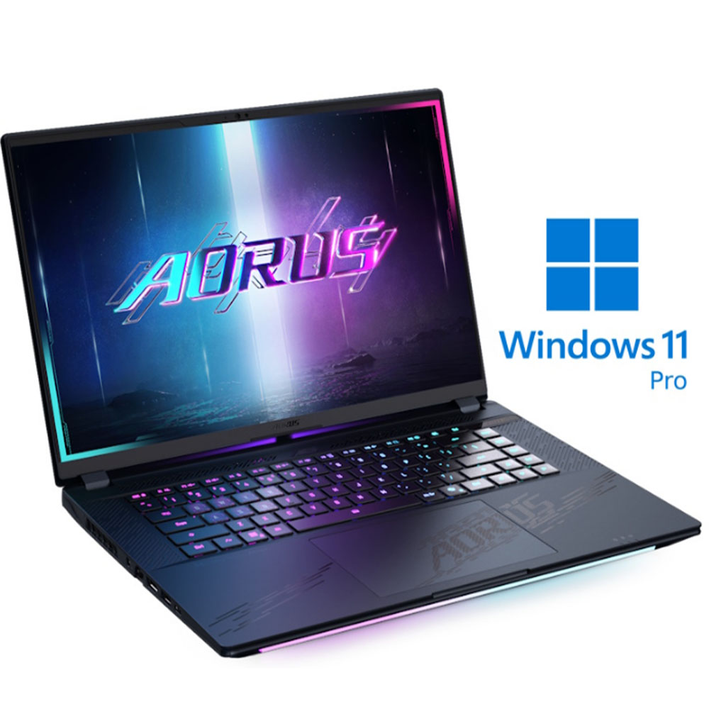 Laptop  Gigabyte AORUS MASTER 16 BYH 16 inch QHD OLED 240Hz 500nits Core Ultra 9 275HX 32GB 1TB SSD GeForce RTX 5080 16GB RGB Backlit Win11Pro gaming laptop 